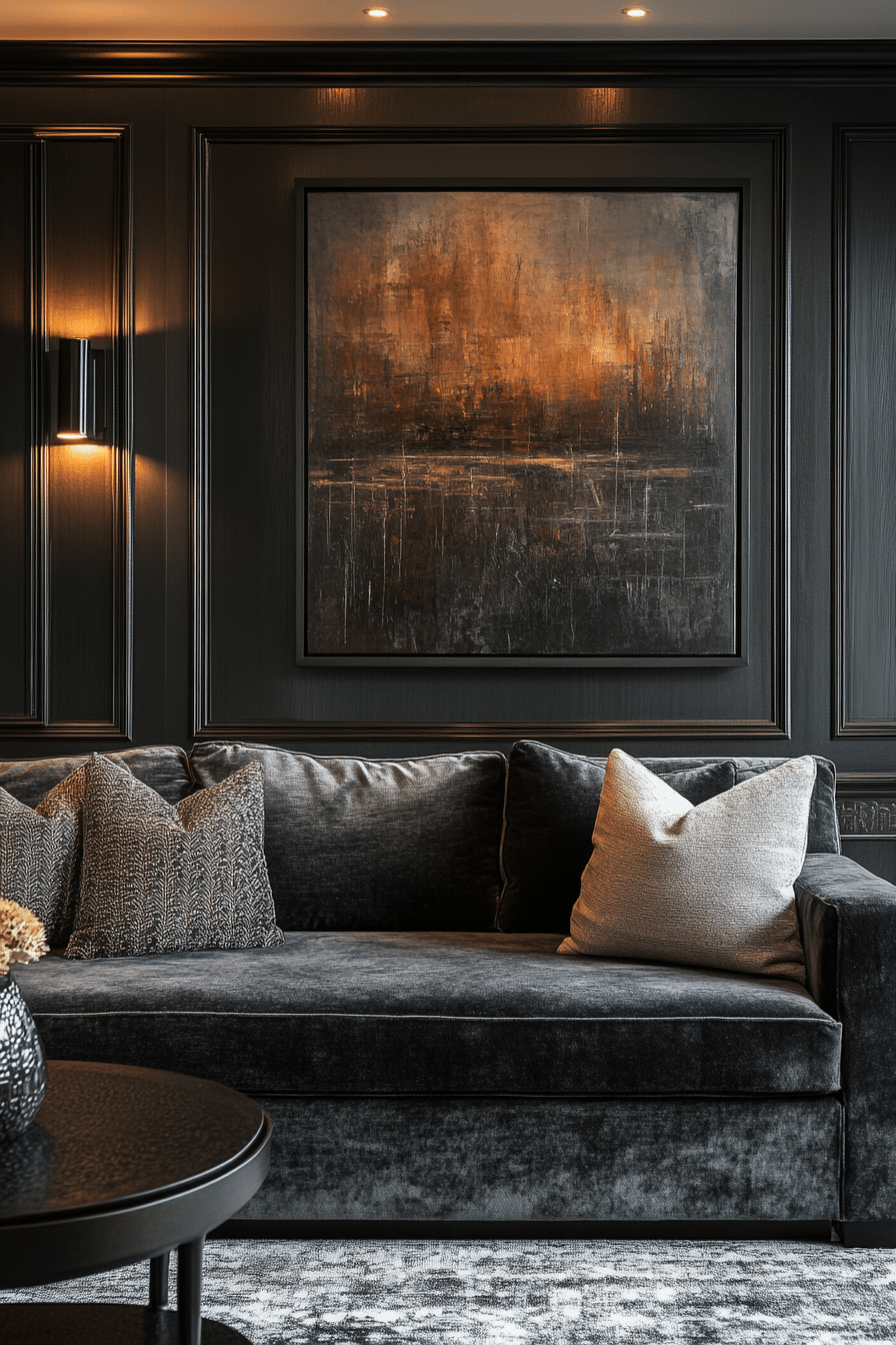 29 Charcoal Couch Living Room Ideas For A Sophisticated And Cozy Space ... with The Enduring Appeal of Charcoal and Espresso in Sofa Styling