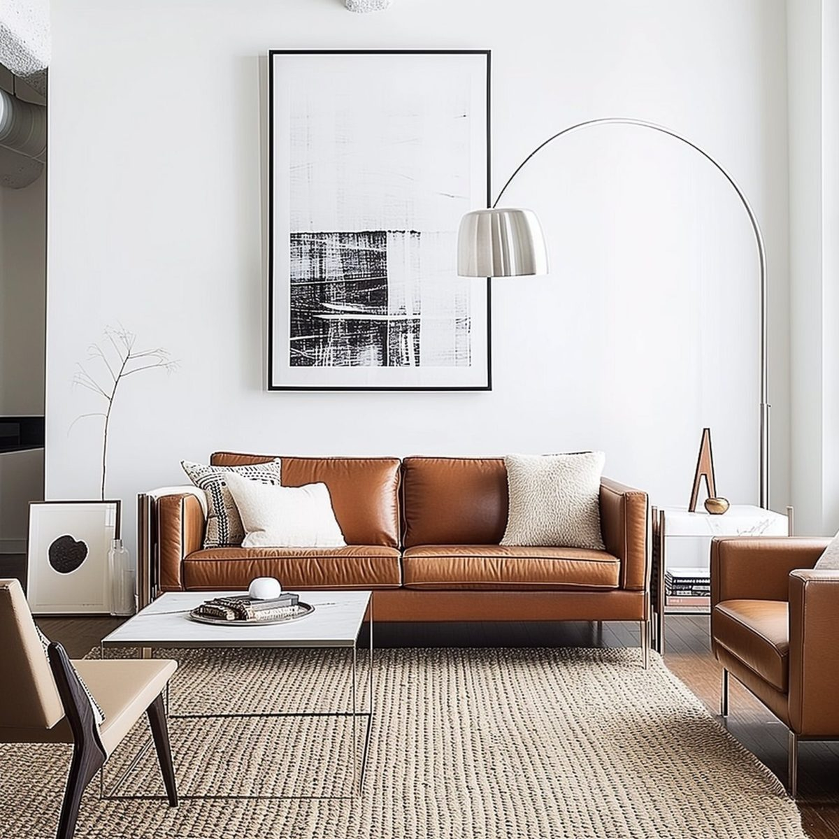 60+ Living Room Ideas Featuring A Cognac Couch - Hearthandpetals with regard to