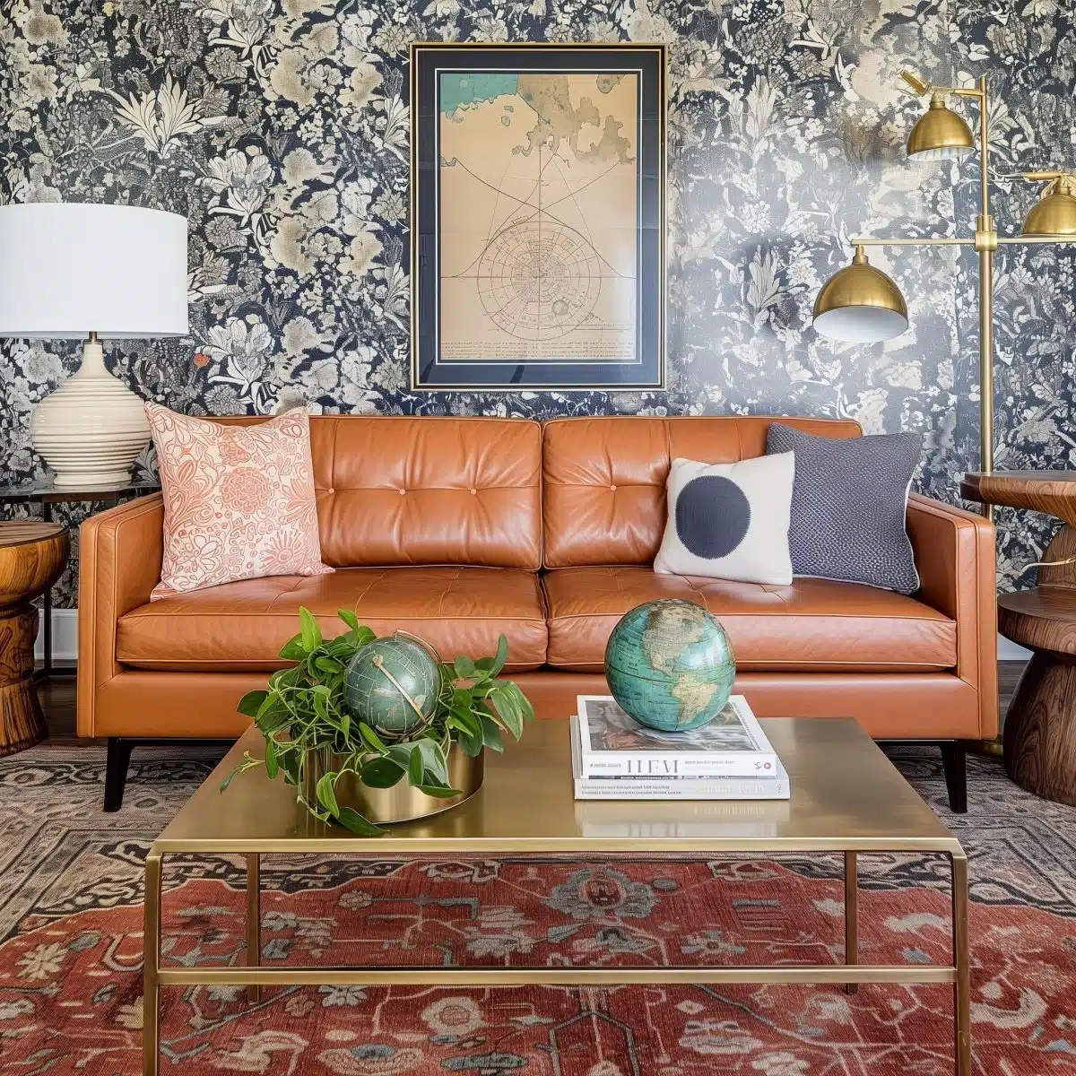60+ Living Room Ideas Featuring A Cognac Couch - Hearthandpetals with Unpacking the Craftsmanship Behind the Hixon Cognac and Espresso Sofa