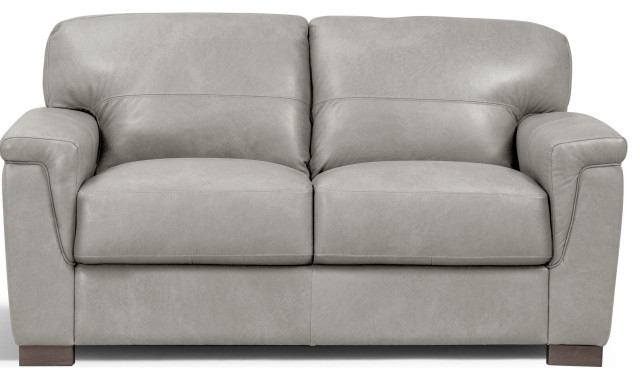 Acme Cornelia Loveseat In Pearl Gray Leather - Contemporary - Loveseats ... throughout Caring for Your ACME Helena Sofa Pearl Gray Leather a Comprehensive Guide