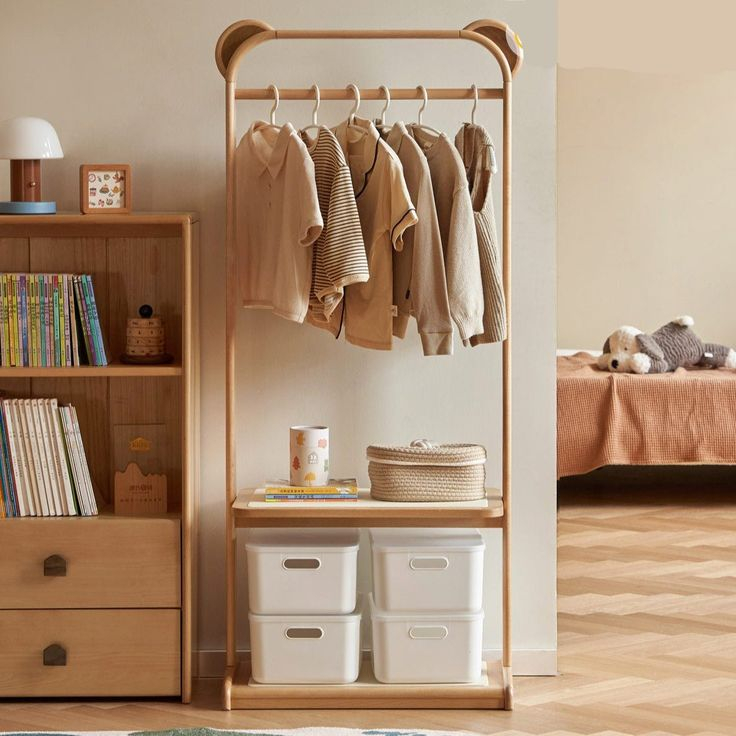 Beech Solid Wood Kids Coat Rack Floor Hanger in Why Beech Solid Wood is a Smart Choice for Kids' Wardrobes