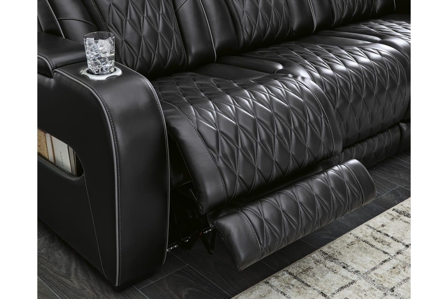 Boyington Black Leather Power Recliner With Adjustble Headrest ... regarding A Deep Dive into the Federico Black Leather Power Recliner's Premium Features