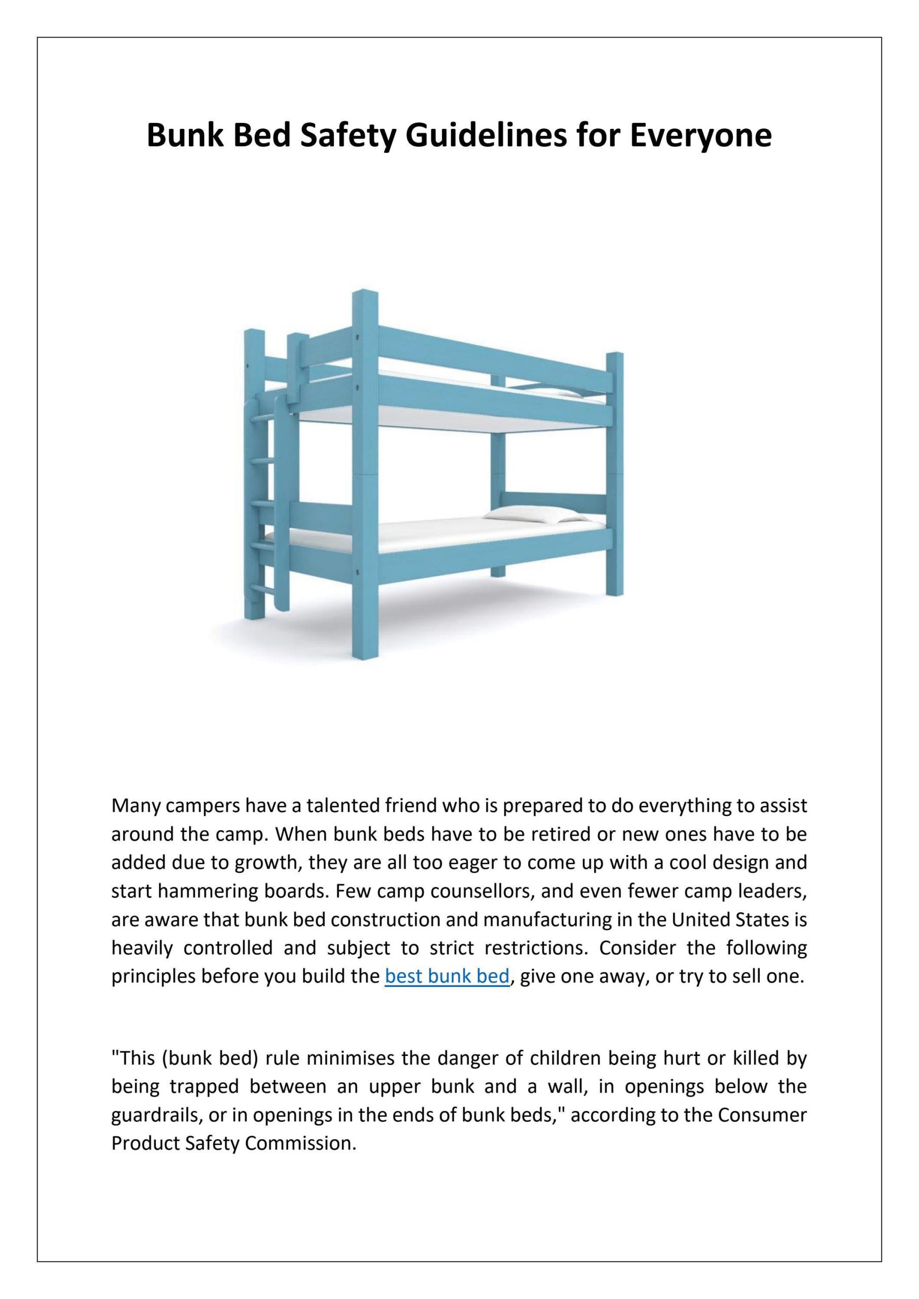 Bunk Bed Safety Rules At Christopher Doyle Blog with regard to