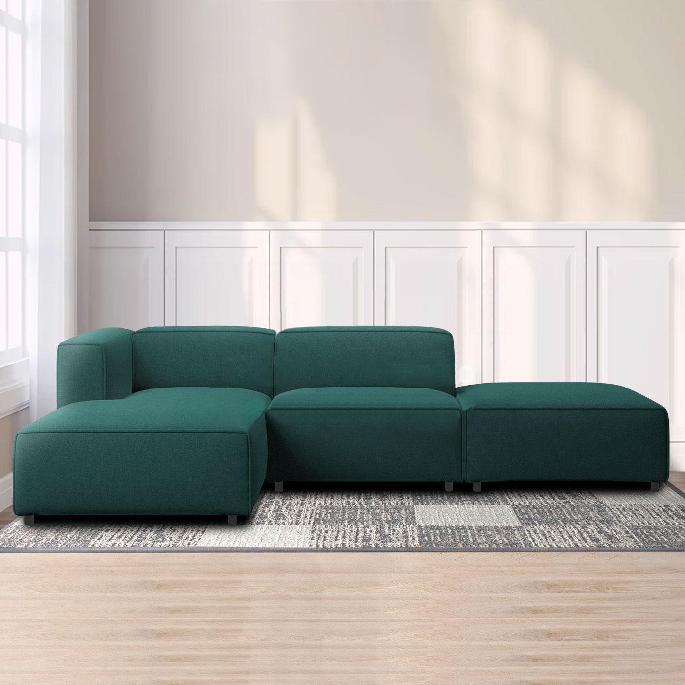 Buy Boneblack 3 Seater L-Shape Fabric Sofa - For Office &Amp; Home throughout Polyester Fabric on Sectional Sofas Exploring Durability and Everyday Living