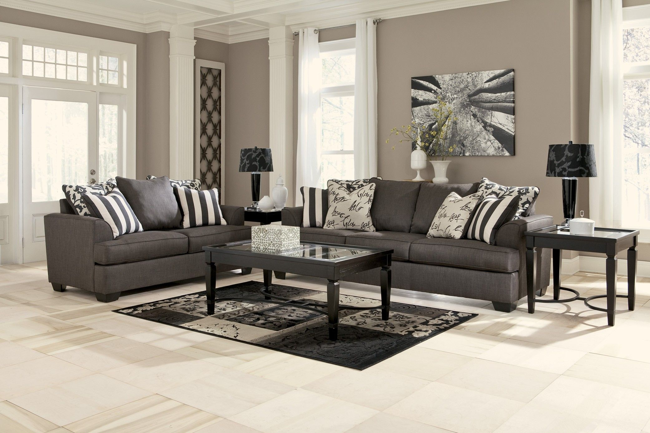 Charcoal Sofa Living Room Ideas - Bestroom.one pertaining to