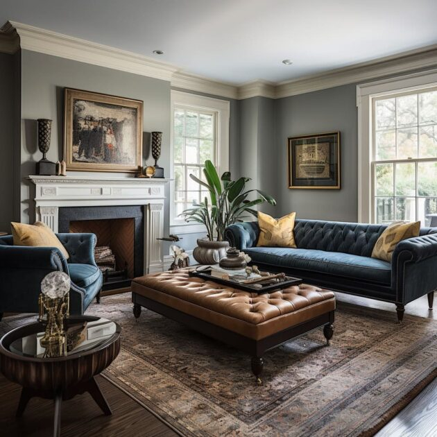 Chesterfield Sofas In Contemporary Living Room Interiors with regard to