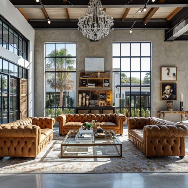 Chesterfield Sofas In Contemporary Living Room Interiors with regard to