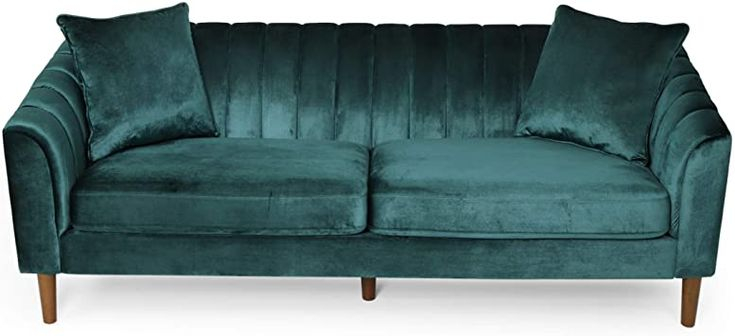 Christopher Knight Home Susan Velvet 3 Seater Sofa, Teal + Dark Brown regarding Unveiling the Beauty of the Teal and Dark Brown Susan Velvet Sofa