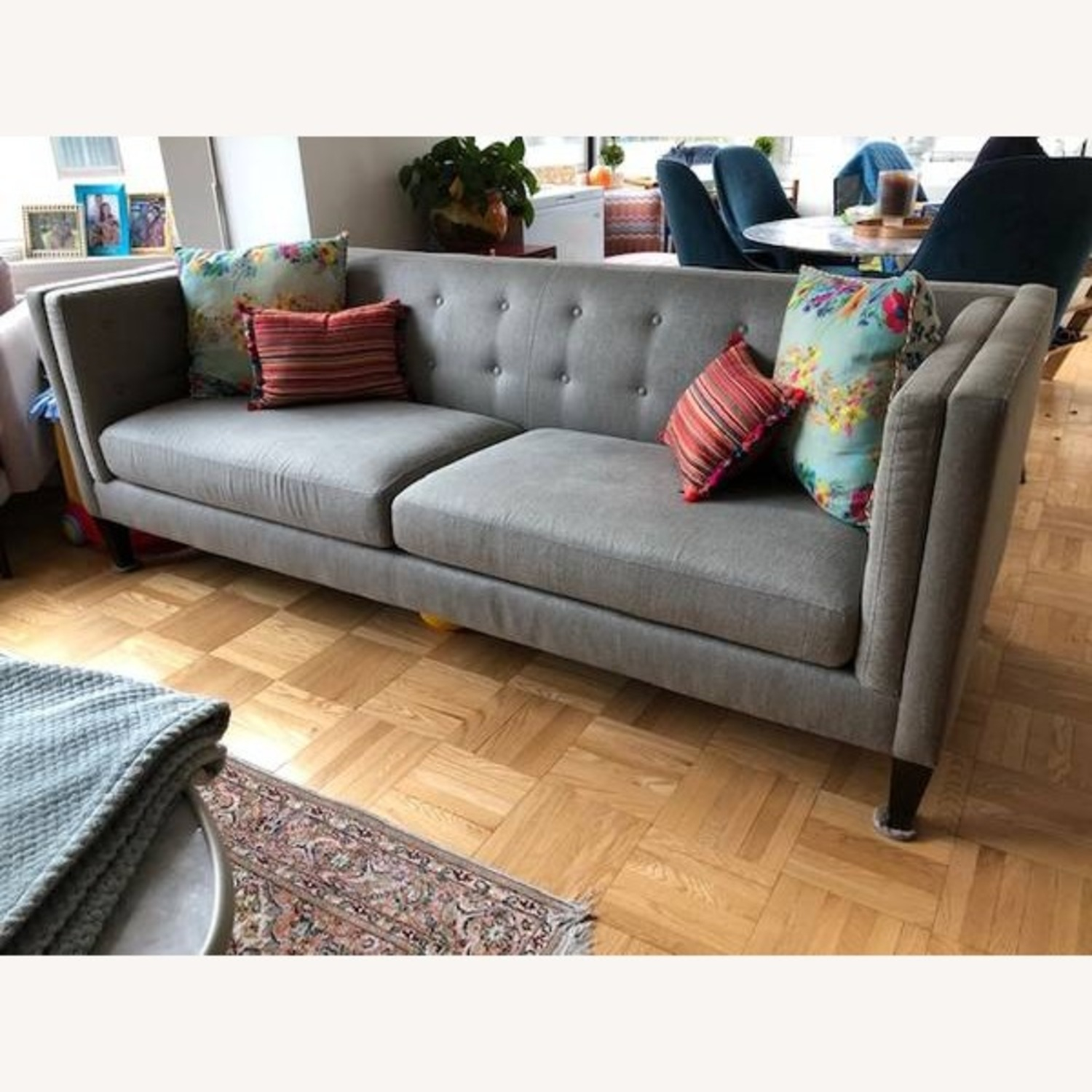 Crate &Amp; Barrel Aidan Tufted Sofa In Cole Fabric - Aptdeco pertaining to