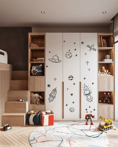 Custom Kids Wardrobe Design Ideas For Your Child’s Bedroom | Housing News regarding Sliding Doors in Kids Wardrobes Space Saving and Child Friendly