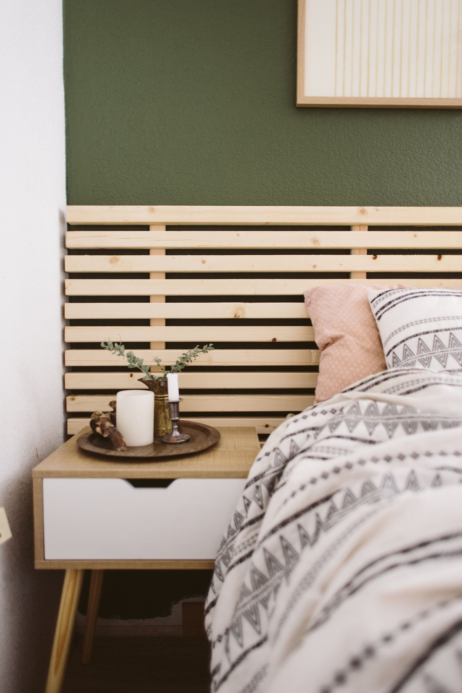 Diy Minimal Scandinavian Slatted Headboard — Liz Morrow | Diy Bed ... in Beyond Aesthetics The Practical Benefits of Slatted Headboards on Bunk Beds