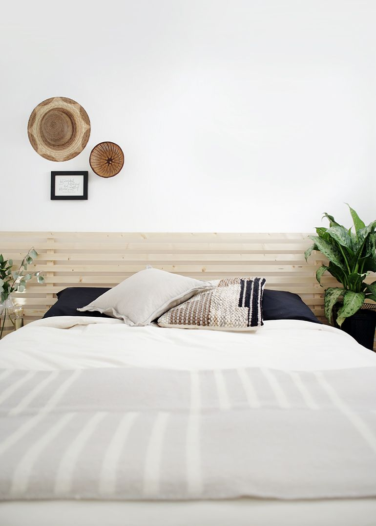 Diy Wood Slat Headboard | Slatted Headboard, Diy Bed Headboard ... within Beyond Aesthetics The Practical Benefits of Slatted Headboards on Bunk Beds
