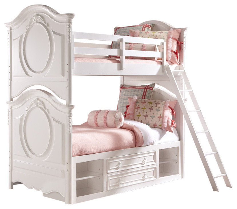 Emma Mason Signature Laverne Twin/Twin Bunk Bed In Bright White ... with regard to