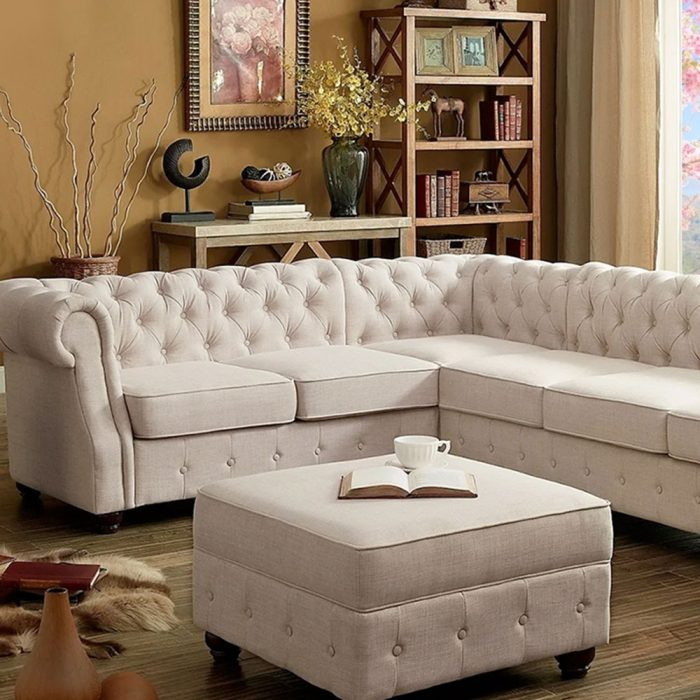 Fabric Upholstered Sectional Sofa - Fatima Furniture throughout Polyester Fabric on Sectional Sofas Exploring Durability and Everyday Living