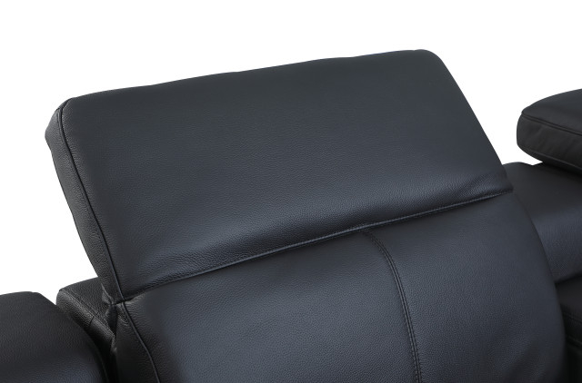 Federico 7-Piece L-Shaped Top Grain Italian Leather Sectional-4 Power ... for A Deep Dive into the Federico Black Leather Power Recliner's Premium Features