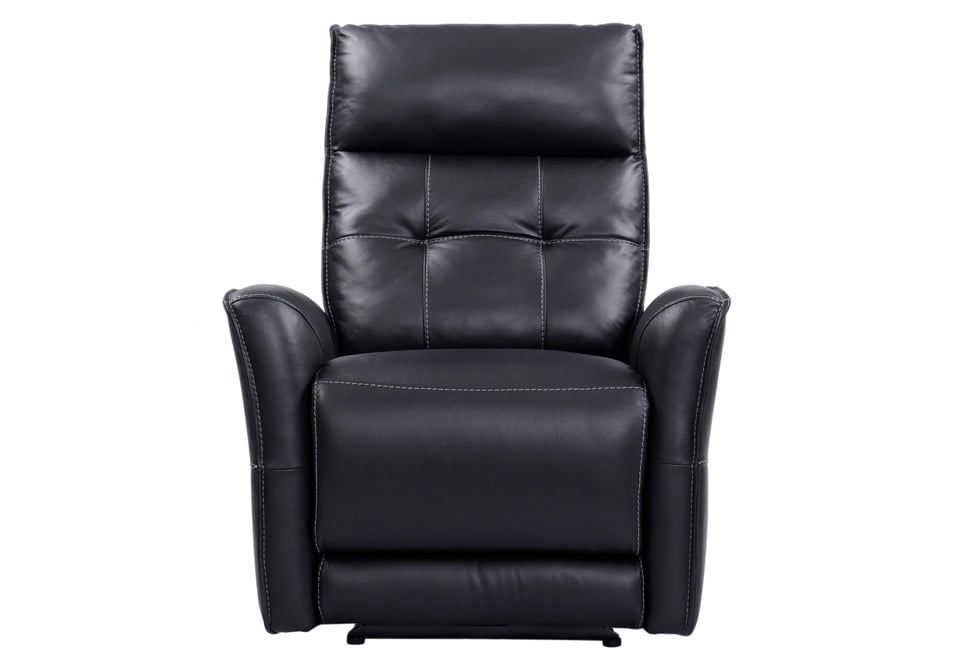 German Black Leather Power Recliner | Cincinnati Overstock Warehouse for