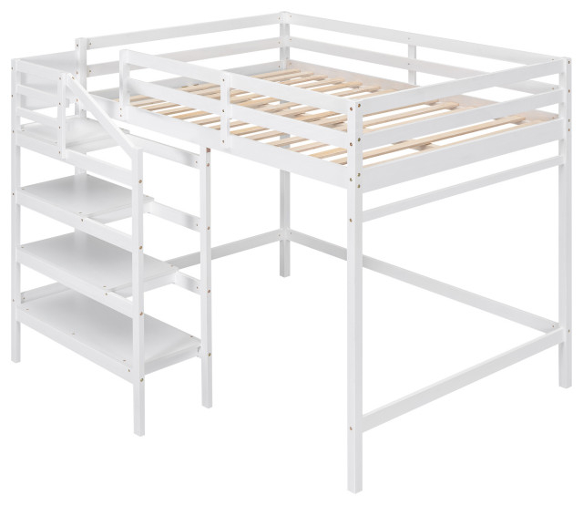Gewnee Full Size Loft Bed - Transitional - Loft Beds - By Gewnee Inc ... with regard to Ergonomics and Efficiency Unpacking the Design of the Gewnee Queen Loft for Modern Living