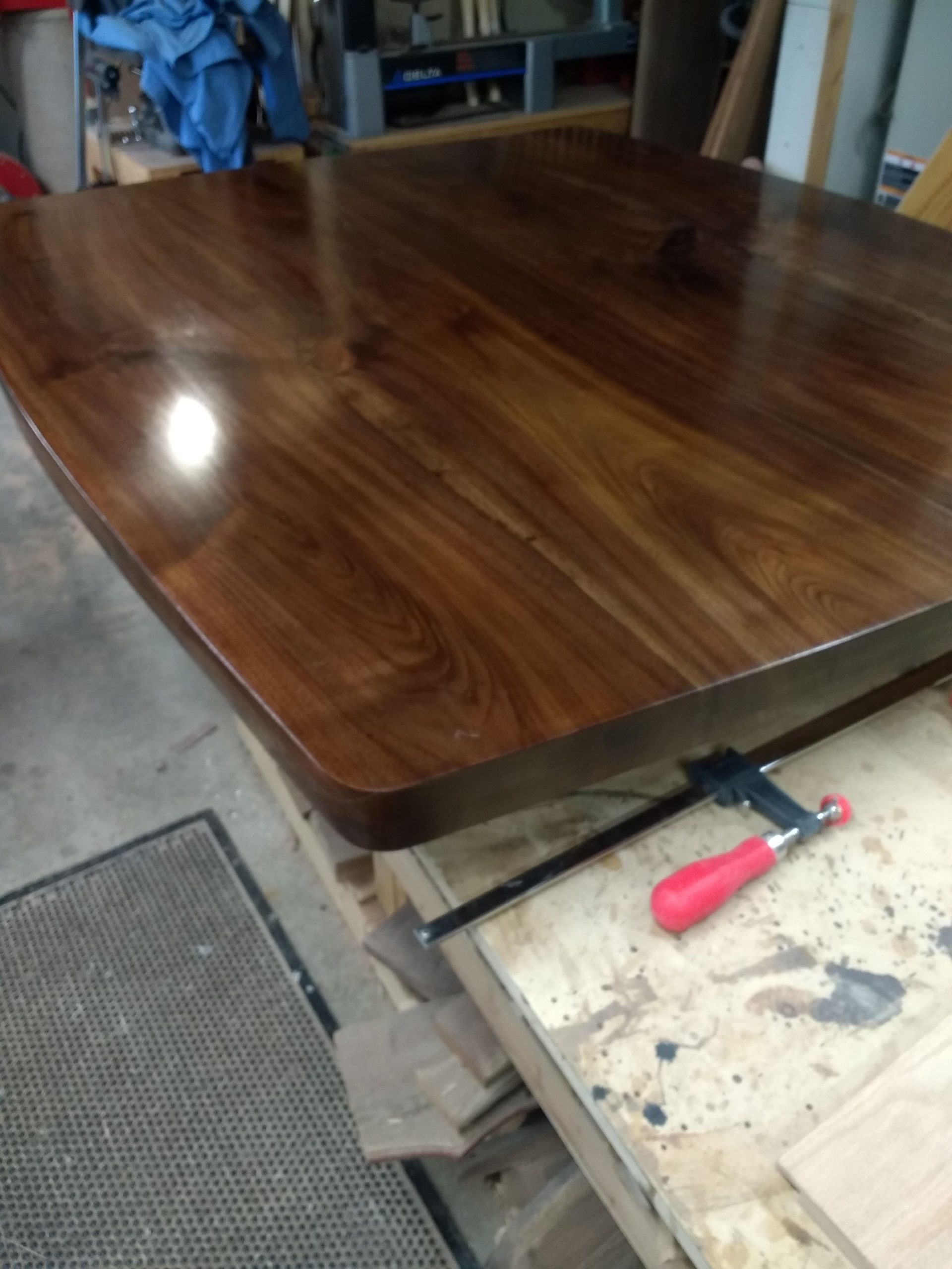 Hand Crafted Solid Walnut Dining Table Top By The Oakman | Custommade.com regarding