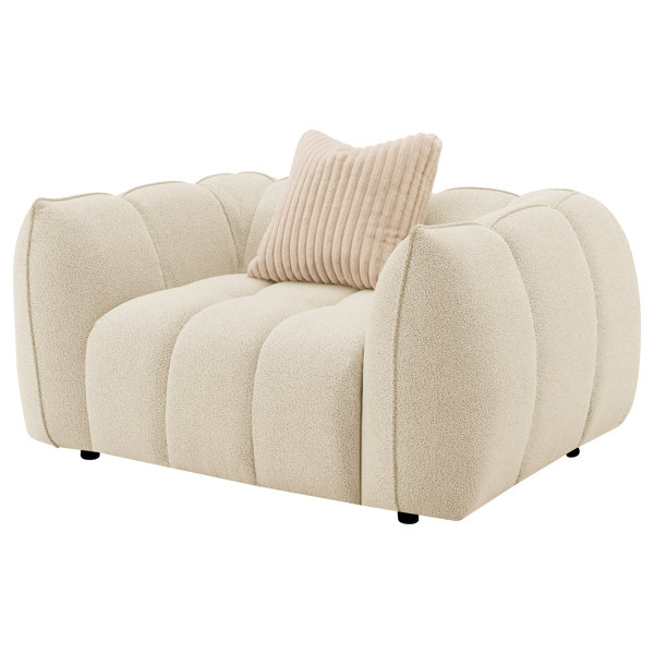 Hokku Designs Timeless Elegance - Krystabella Boucle Upholstered Chair ... inside Beyond trends the timeless elegance of a black boucle upholstered set