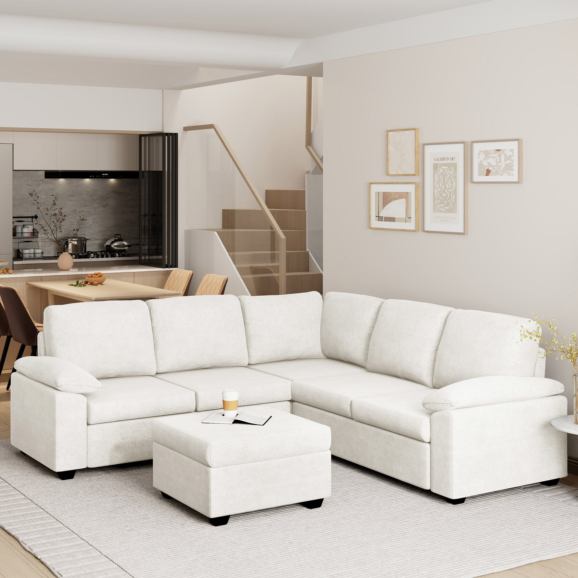 Homeviewto Modern Velvet Sectional Sofa Set,Large U Shaped Upholstered ... with The Science of Comfort Exploring the Ergonomics of a Modern Velvet Sectional