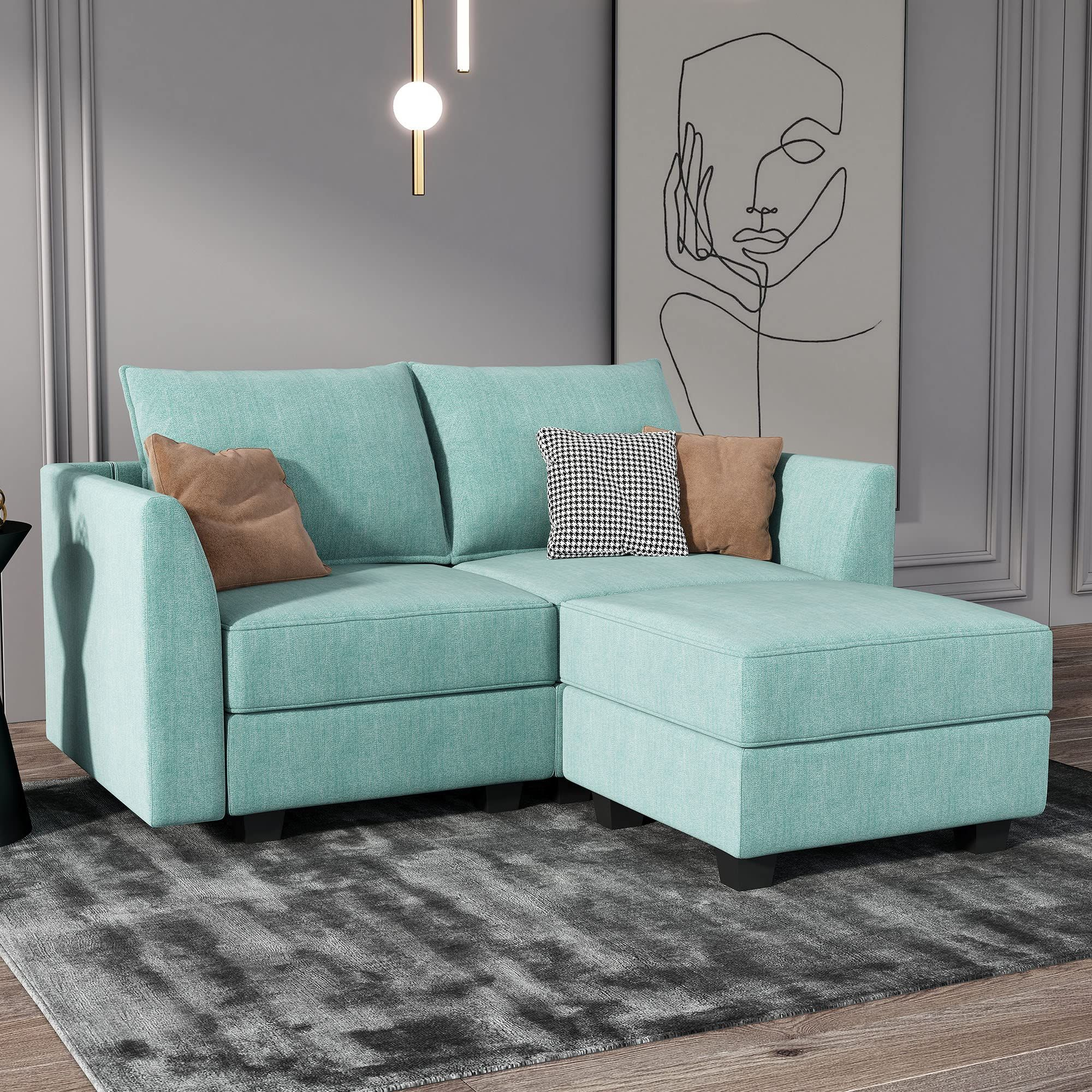 Honbay Modular Sectional Sofa 2 Seater Couch With Chaise L Shaped ... inside