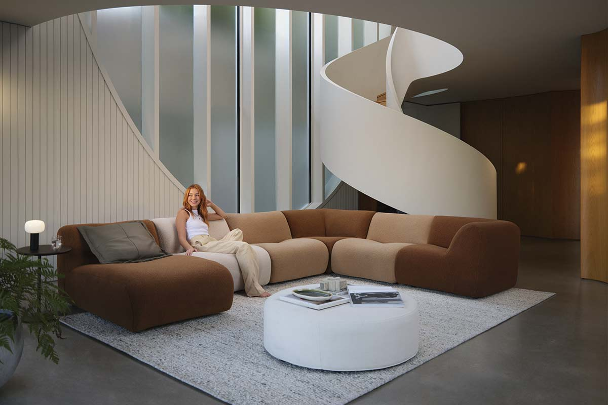 How To Embrace The Curved Furniture Trend | King Living with Curved Comfort Exploring the Ergonomics and Elegance of the Stevie Sofa Design