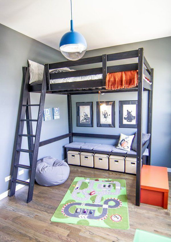 How To Organize A Room With Loft Bed &Amp; What To Put Under A Loft Bed pertaining to