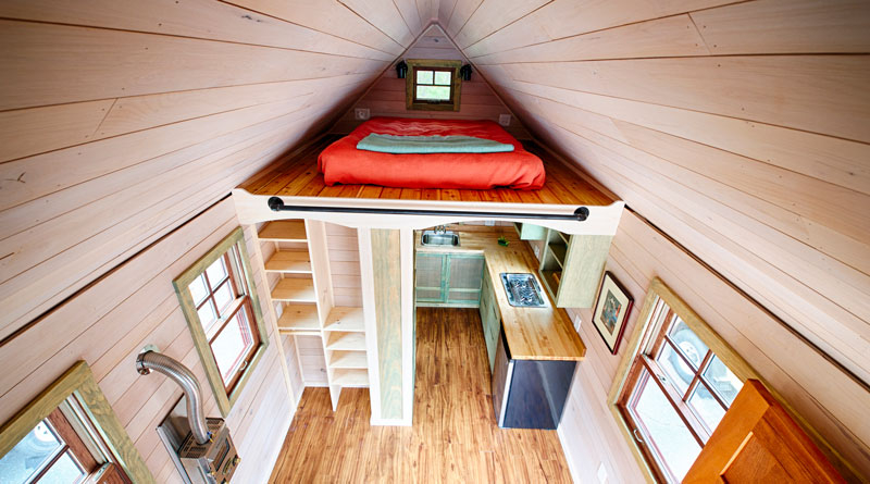 How To Set Up A Tiny House Loft Sleeping Area: 5 Challenges + Solutions ... pertaining to Designing Dream Sleep Spaces with the Gewnee Low Loft House Bed