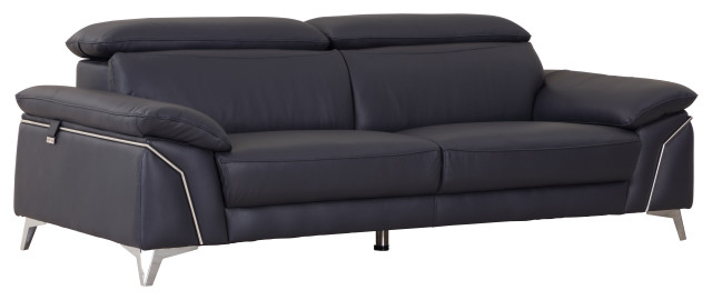 Lazio Contemporary Genuine Italian Leather Sofa - Contemporary - Sofas ... intended for