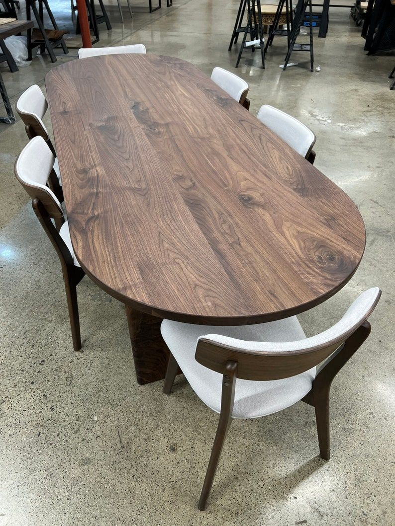 Luna Solid Walnut Dining Table Etsy – Artofit inside