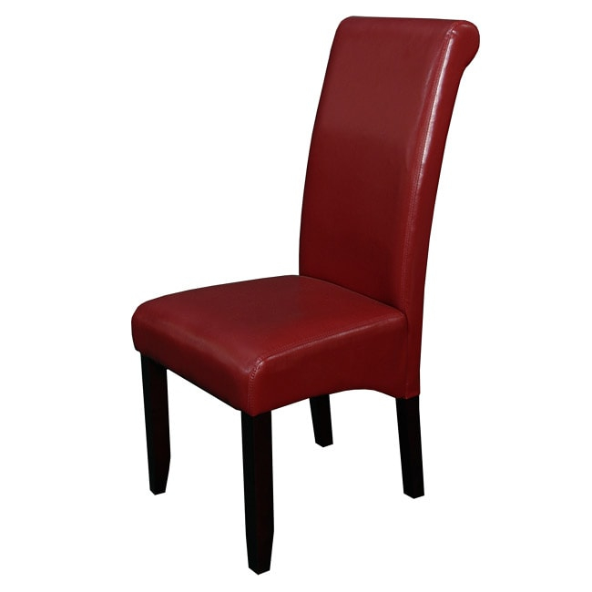 Milan Faux Leather Red Dining Chairs (Set Of 2) - 13811721 - Overstock ... regarding