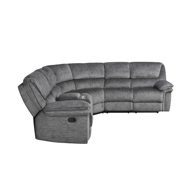 Muirfield 3-Piece Reclining Sectional W/ Left Console By Homelegance ... intended for