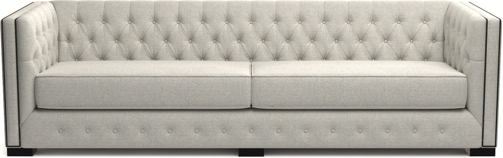 Nativa Interiors Mirel Tufted 108 Inch Sofa In Grey | 1Stopbedrooms throughout