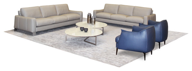 Nativa Interiors Trio Geniune Leather Sofa - Contemporary - Sofas - By ... regarding