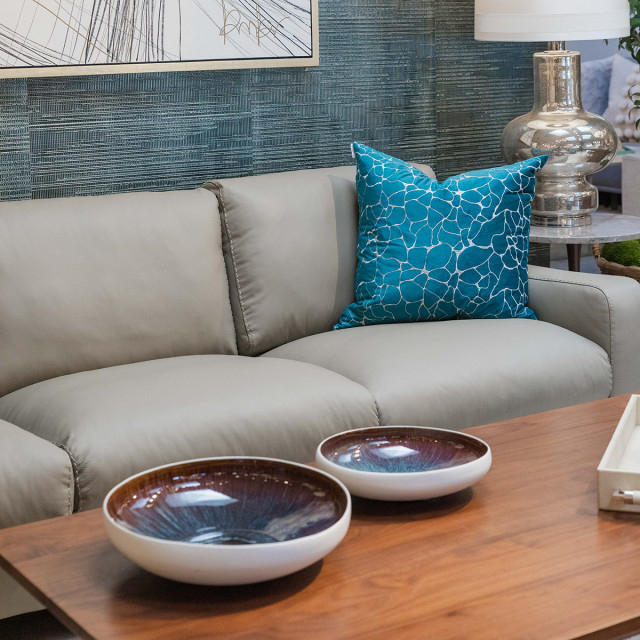 Nativa Interiors Trio Geniune Leather Sofa - Contemporary - Sofas - By ... throughout Designing with the Nativa Interiors Trio Grey Leather Sofa