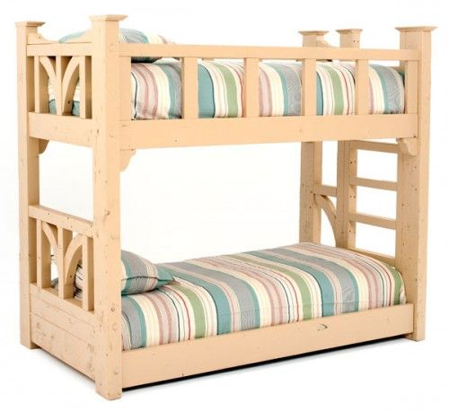Painted Cottage Bunk Bed | Rustic Bunk Beds, Bed Furniture, Solid Wood ... for
