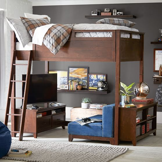 Pin On Beds in Your Child's Dream Room A Look at the Gewnee Espresso Loft Bed