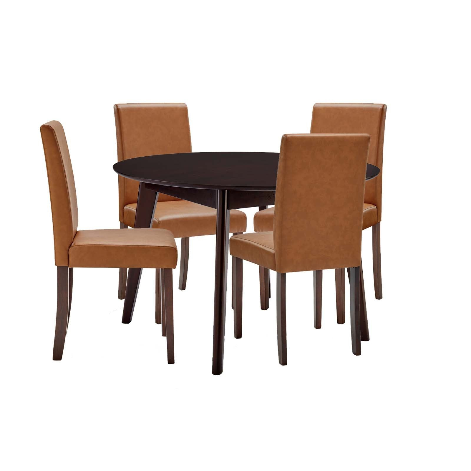 Prosper 5 Piece Faux Leather Dining Set In 2022 | Side Chairs Dining ... in