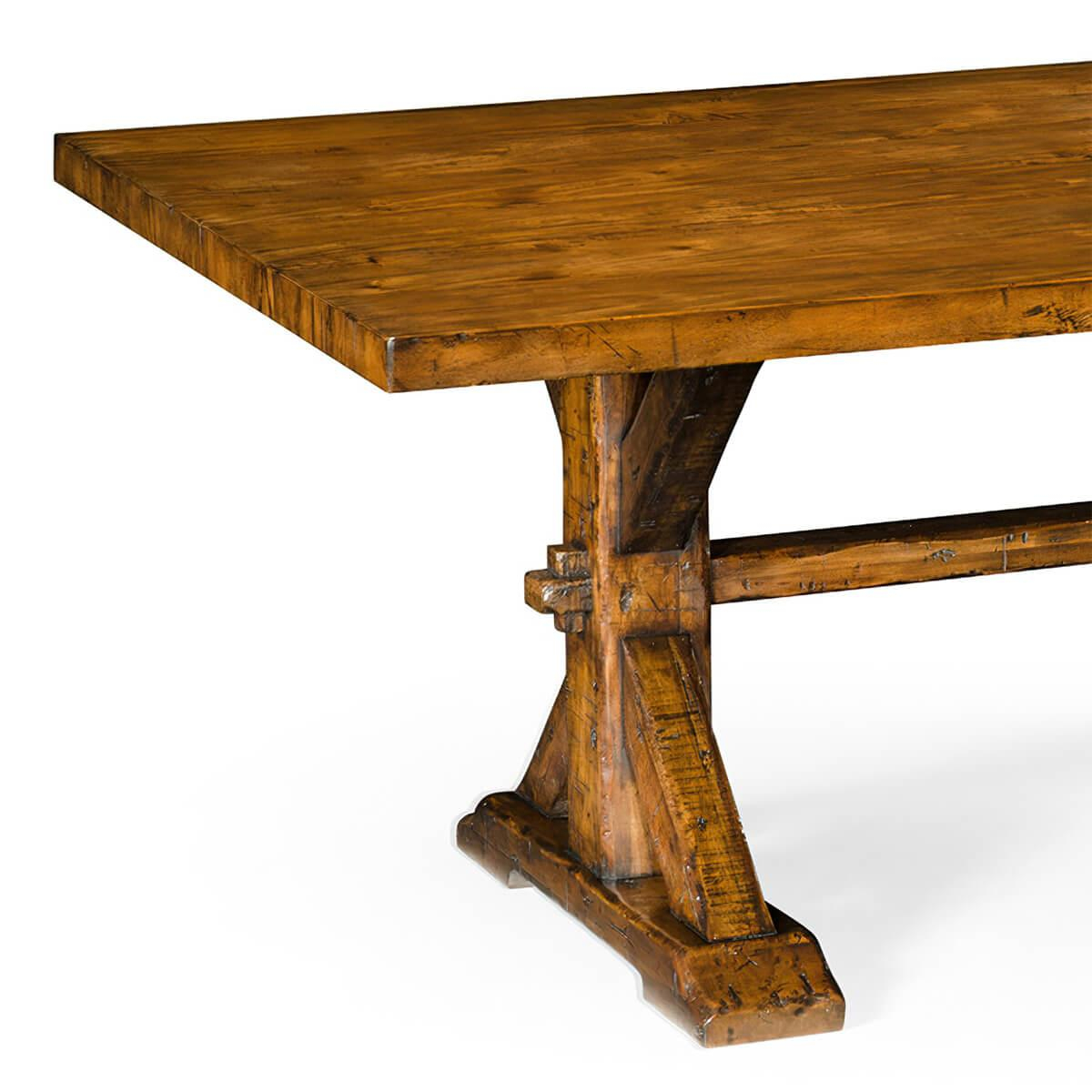 Rustic Country Walnut Dining Table For Sale At 1Stdibs pertaining to The Enduring Appeal of Walnut Dining Tables with Grooved Tops