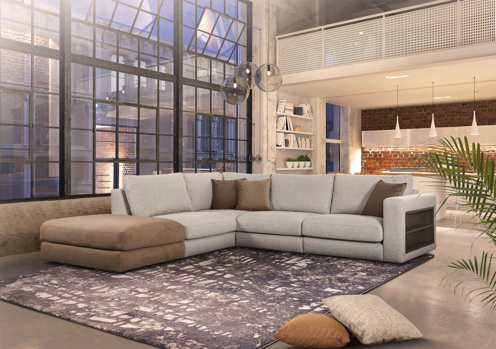 Shop Fabric Sectional Sofas. L Shape Corner Couches for