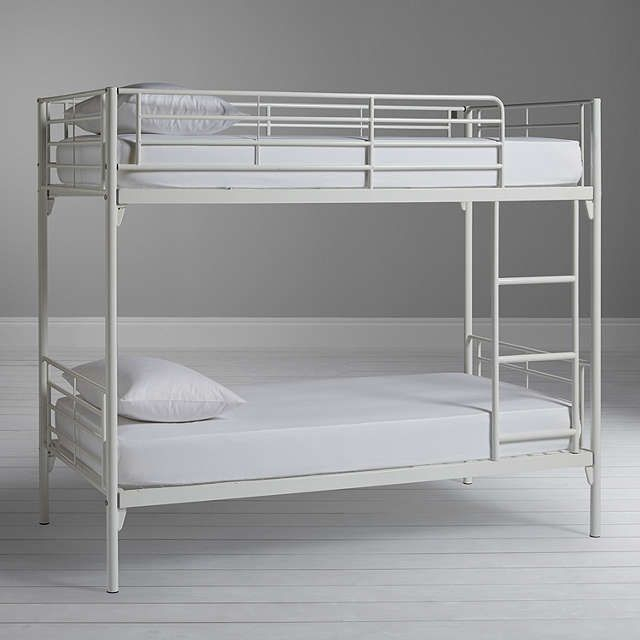 Silentnight Oscar Metal Bunk Bed, White | Metal Bunk Beds, Bed Frame ... throughout