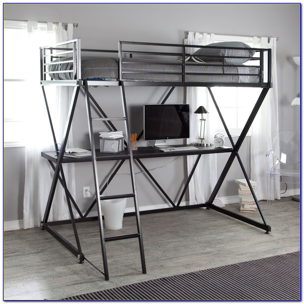 Silver Metal Bunk Bed Desk - Desk : Home Design Ideas #B1Pmnyrn6L83897 with