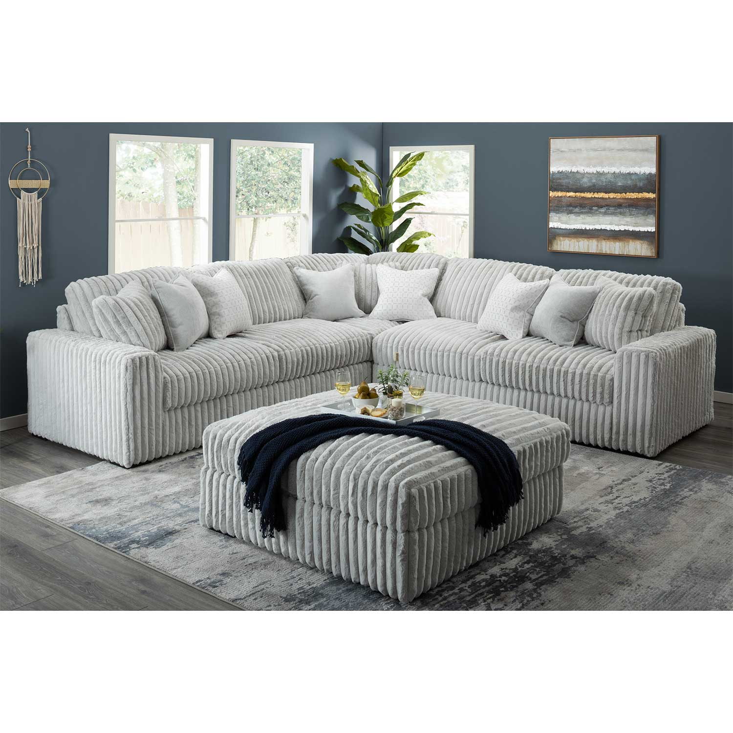 Stupendous 3 Piece Sectional | E-259-3Pc | Afw.com for Understanding the Construction of the Muirfield 3-Piece Sectional