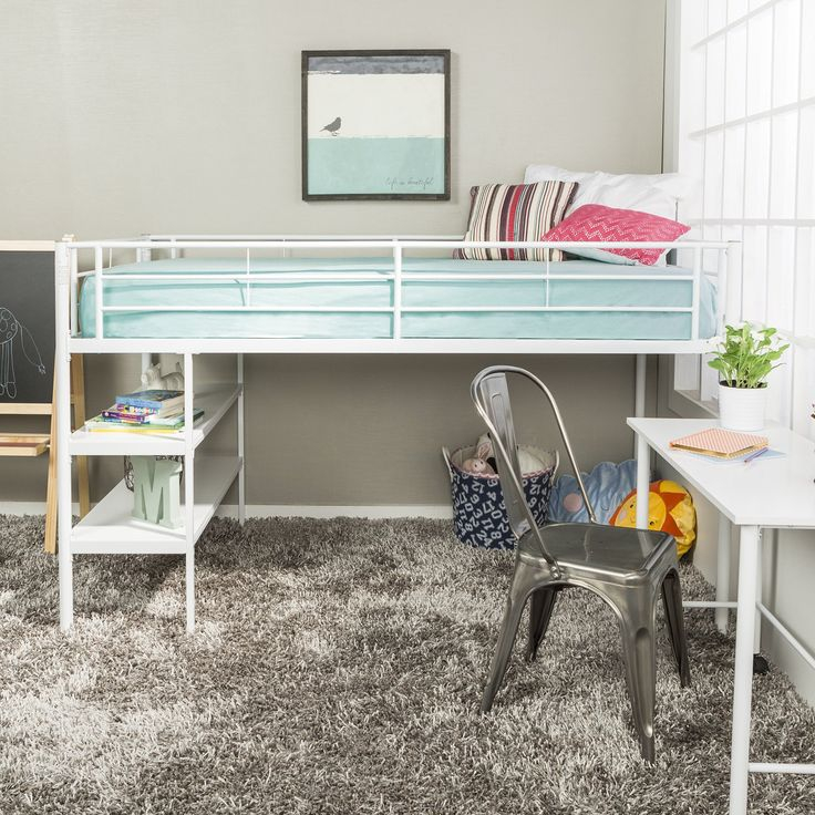 Sunset Twin Low Loft Bed With Desk | Low Loft Beds, Bunk Bed With Desk ... intended for