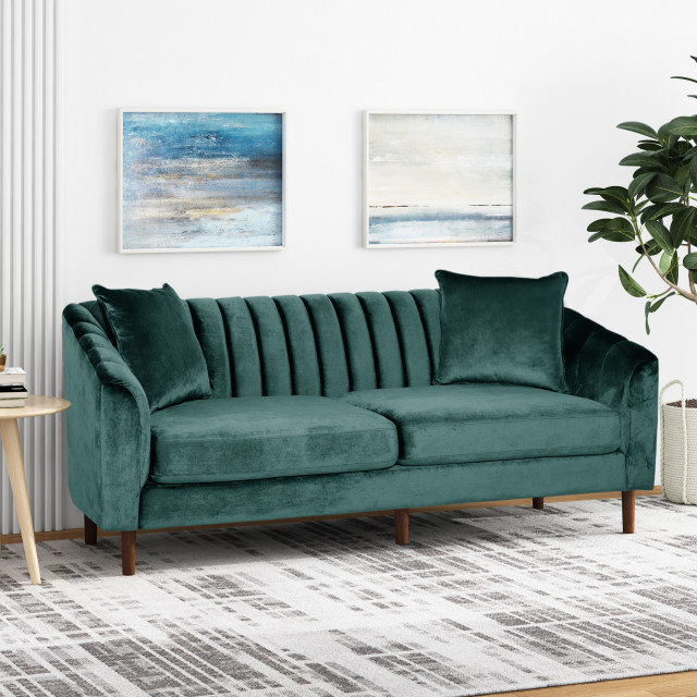 Susan Contemporary Velvet 3 Seater Sofa - Midcentury - Sofas - By ... in
