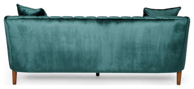 Susan Contemporary Velvet 3 Seater Sofa - Midcentury - Sofas - By ... throughout