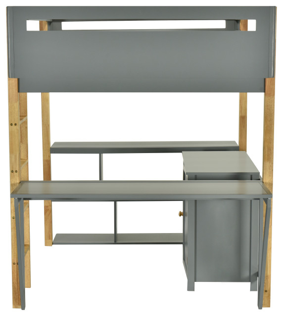 Tateus Functional And Trendy Loft Bed Unit, With Desk And Storage ... throughout