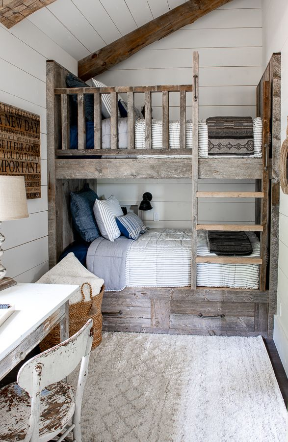 Tour Our New Guest Cottage Bunk Room - Sanctuary Home Decor | Bunk Beds ... pertaining to