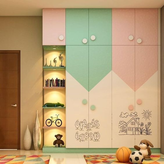 Trending Wardrobes Designs | Kids Bedroom Furniture Design, Kids Room ... throughout Sliding Doors in Kids Wardrobes Space Saving and Child Friendly