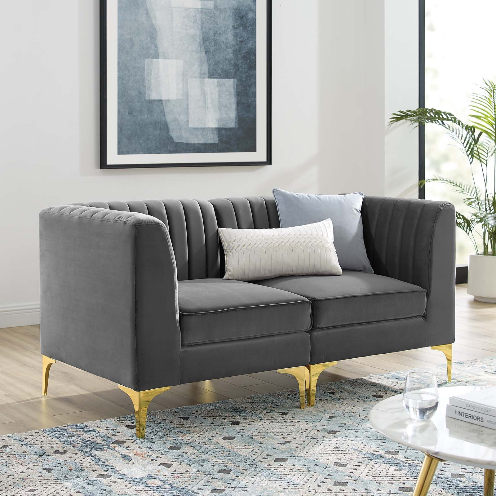 Triumph Channel Tufted Performance Velvet Loveseat | Love Seat, Tufted ... with regard to The Enduring Appeal of Tufted Sofas in Modern Living Spaces